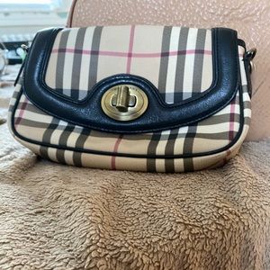 Burberry micro purse with turnkey lock